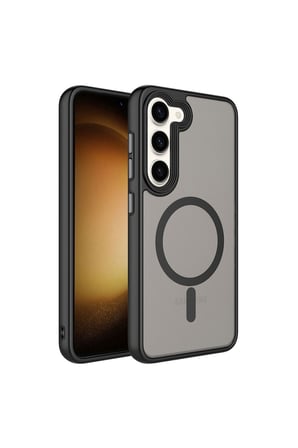 Samsung Galaxy S23 Uyumlu Kılıf Mat Arka Yüzey Wireless Şarj Özellikli Zore Flet M-safe Kapak
