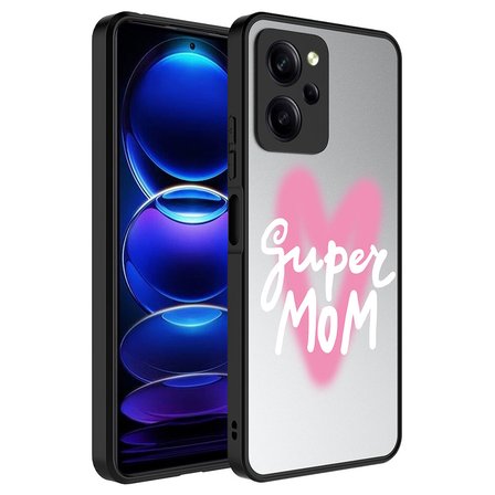 Xiaomi Poco X5 Pro Uyumlu Kılıf Aynalı Desenli Kamera Korumalı Parlak Zore Mirror Kapak