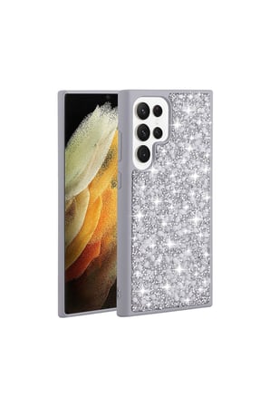 Samsung Galaxy S23 Ultra Uyumlu Kılıf Parlak Taşlı Tasarım Zore Linea Kapak