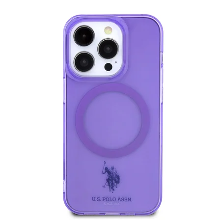 Apple iPhone 14 Pro Max Uyumlu Kılıf U.S. POLO ASSN. M-safe Şarj Özellikli Transparan Tasarım Kapak