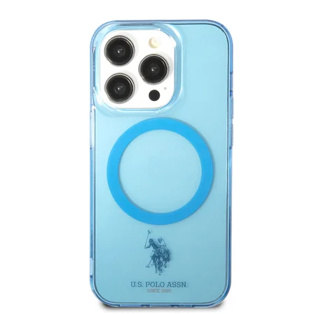Apple iPhone 14 Pro Uyumlu Kılıf U.S. POLO ASSN. M-safe Şarj Özellikli Transparan Tasarım Kapak