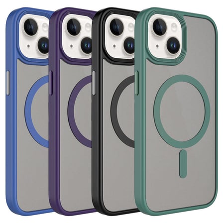 Apple iPhone 15 Uyumlu Kılıf Mat Arka Yüzey Wireless Şarj Özellikli Zore Flet M-safe Kapak