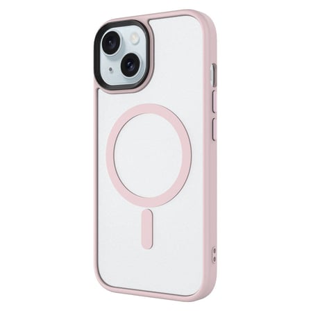 Apple iPhone 15 Uyumlu Kılıf Mat Arka Yüzey Wireless Şarj Özellikli Zore Flet M-safe Kapak