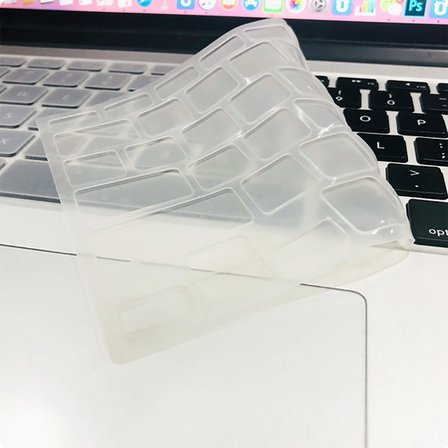 Apple Macbook 13.3' Air A1932 Uyumlu Zore Klavye Koruyucu Transparan Buzlu Silikon Ped