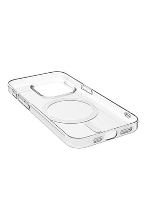 Apple iPhone 15 Pro Max Uyumlu Kılıf Zore M-safe Şarj Özellikli Şeffaf Tek Kamera Çerçeveli Porto Kapak