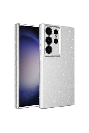 Samsung Galaxy S23 Ultra Uyumlu Kılıf Kamera Korumalı Simli Lüks Zore Koton Kapak