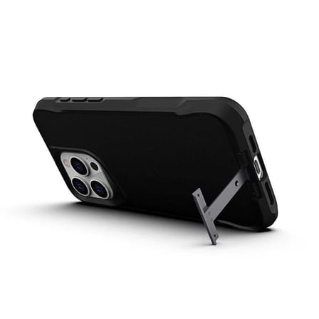 Apple iPhone 15 Pro Uyumlu Kılıf Zore Airbag Kenarlı T-Max Mat Standlı Kapak