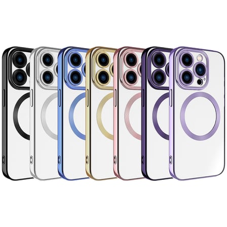 Apple iPhone 15 Pro Max Uyumlu Kılıf M-safe Wireless Şarj Özellikli Zore Setro Silikon