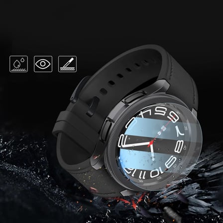 Samsung Galaxy Watch 6 Classic 47mm Uyumlu Sert PC Kasa ve Ekran Koruyucu Zore Watch Gard 29