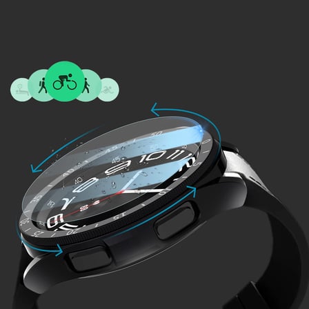 Samsung Galaxy Watch 6 Classic 47mm Uyumlu Sert PC Kasa ve Ekran Koruyucu Zore Sport Watch Gard 29