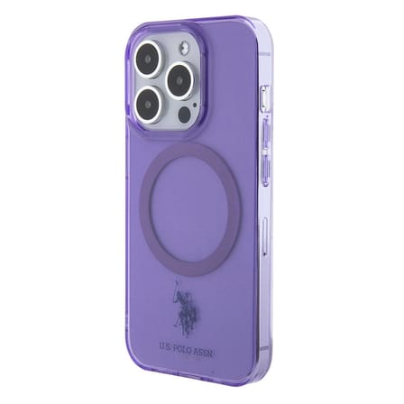Apple iPhone 15 Pro Max Uyumlu Kılıf U.S. Polo Assn. Orjinal Lisanslı M-safe Şarj Özellikli Transparan Tasarım Kapak