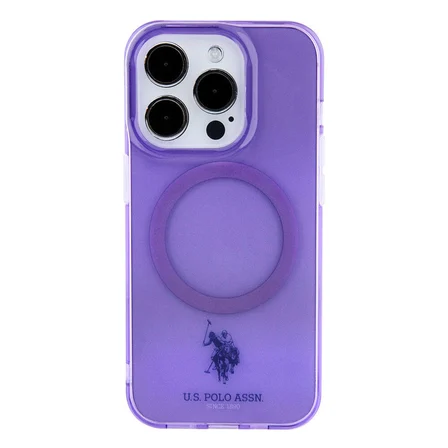 Apple iPhone 15 Pro Max Uyumlu Kılıf U.S. Polo Assn. Orjinal Lisanslı M-safe Şarj Özellikli Transparan Tasarım Kapak