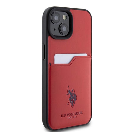Apple iPhone 15 Uyumlu Kılıf U.S. Polo Assn. Orjinal Lisanslı Baskı Logolu PU Kartlıklı Kapak