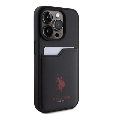 Apple iPhone 15 Pro Uyumlu Kılıf U.S. Polo Assn. Orjinal Lisanslı Baskı Logolu PU Kartlıklı Kapak