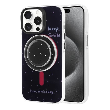 Apple iPhone 15 Pro Max Uyumlu Kılıf M-safe Şarj Özellikli Tak-Çıkar Pop Soketli Zore Tiktok Kapak