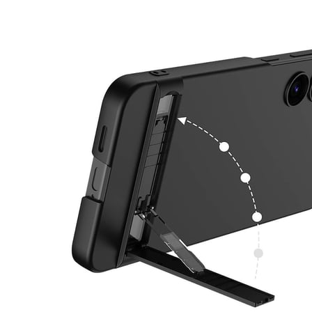 Samsung Galaxy S24 Uyumlu Kılıf Zore Kamera Korumalı Dikey Standlı Ays Kapak