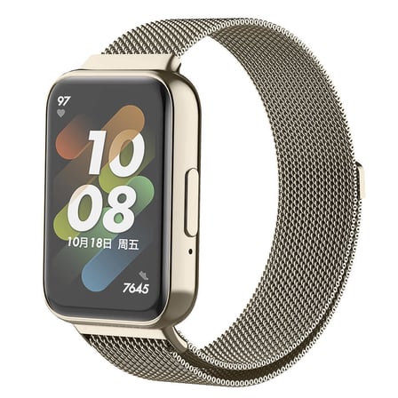 Samsung Galaxy Fit 3 Uyumlu Kordon Hasır Metal Mıknatıslı Örgü Zore KRD-01 Kayış