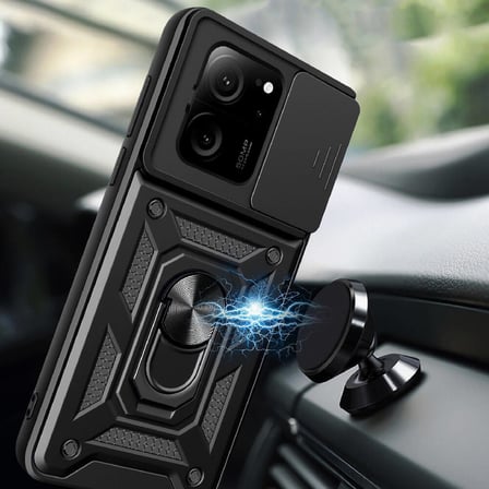 Xiaomi Mi 13T Uyumlu Kılıf Magnetik Standlı Kamera Korumalı Zore Sürgülü Vega Kapak