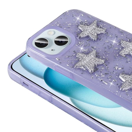 Apple iPhone 14 Uyumlu Kılıf Airbagli Simli Arka Yüzey Zore Işıltı Silikon Kapak