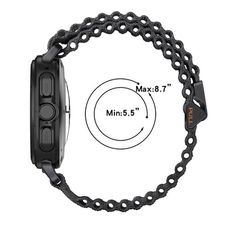 Samsung Galaxy Watch Ultra 47mm Uyumlu Zore KRD-120 Naylon Kumaş Hasır Örgülü Kordon