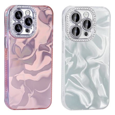Apple iPhone 15 Pro Uyumlu Kılıf Airbagli Parlak Taş Detay Tasarımlı Zore Esila Kapak