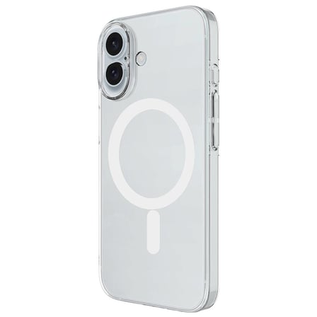 Apple iPhone 16 Uyumlu Kılıf Zore M-safe Şarj Özellikli Şeffaf Tek Kamera Çerçeveli Porto Kapak