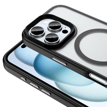 Apple iPhone 16 Pro Max Uyumlu Kılıf Mat Arka Yüzey Wireless Şarj Özellikli Zore Flet M-safe Kapak