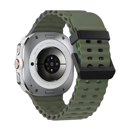 Samsung Galaxy Watch Ultra 47mm Uyumlu Zore KRD-118 Tırtıklı Tasarım Silikon Kordon