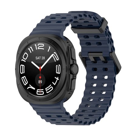 Samsung Galaxy Watch Ultra 47mm Uyumlu Zore KRD-118 Tırtıklı Tasarım Silikon Kordon