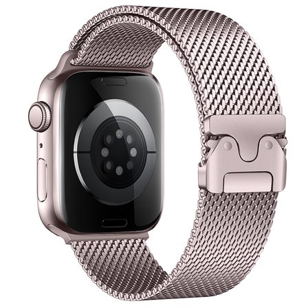 Apple Watch 7 45mm Uyumlu Zore KRD-121 Metal Hasır Kordon