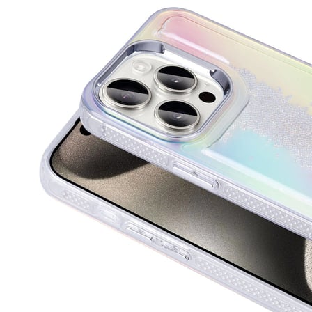 Apple iPhone 15 Pro Max Uyumlu Kılıf Airbagli Renkli Arka Yüzey Boncuk Tasarımlı Zore Kumul Kapak