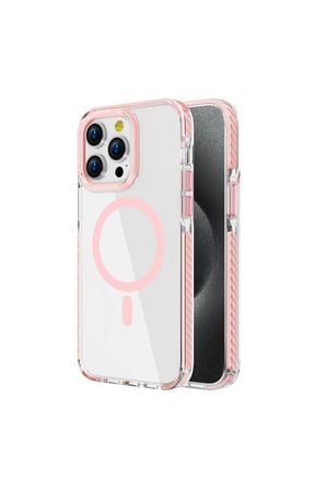 Apple iPhone 14 Pro Uyumlu Kılıf M-safe Şarj Özellikli Airbagli Takılabilir Askı Aparatlı Zore Nana Kapak