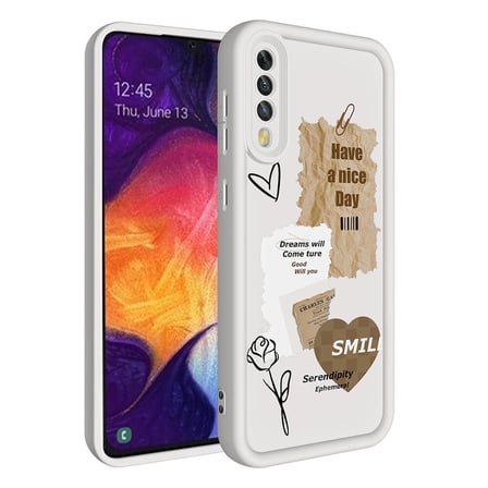 Samsung Galaxy A50 Uyumlu Kılıf Kamera Korumalı Baskılı Arka Yüzey Zore Klas Kapak