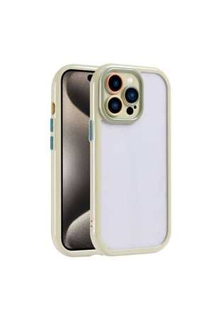 Apple iPhone 15 Pro Uyumlu Kılıf Kamera Korumalı Renkli Kenar ve Çerçeve Tasarımlı Zore Vitamin Kapak