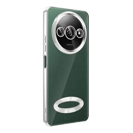 Xiaomi Redmi A3 4G 2024 Uyumlu Kılıf Silikon Kamera Korumalı Renkli Şeritli Logo Gösteren Zore Omega Kapak