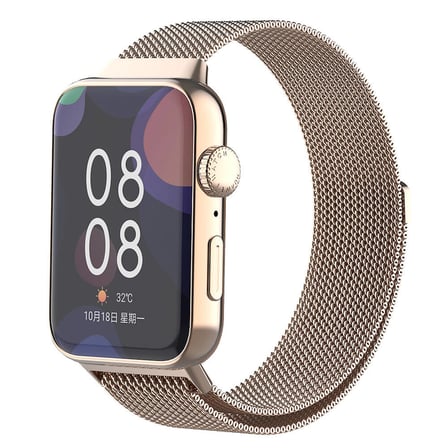 Huawei Watch Fit 3 Uyumlu Kordon Hasır Metal Örgü Mıknatıslı Zore KRD-01 Metal Kayış