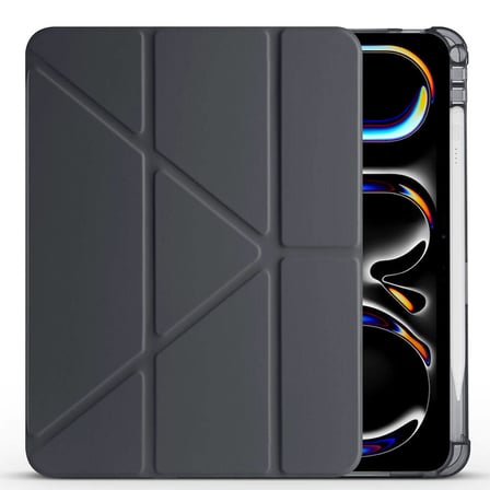 Apple iPad Pro 11 2024 Uyumlu Kılıf Zore Tri Folding Kalem Bölmeli Standlı Kılıf