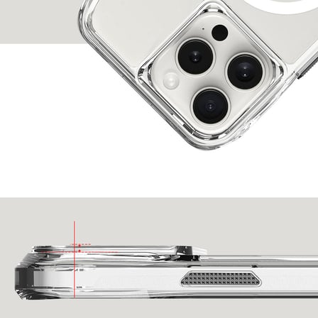 Apple iPhone 16 Pro Max Uyumlu Kılıf M-safe Şarj Özellikli Airbagli Şeffaf Zore İncek Kapak