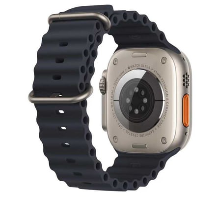 Apple Watch 42mm Uyumlu Kordon Ocean Silikon Yumuşak Esnek Metal Tokalı Zore KRD-75 Kayış