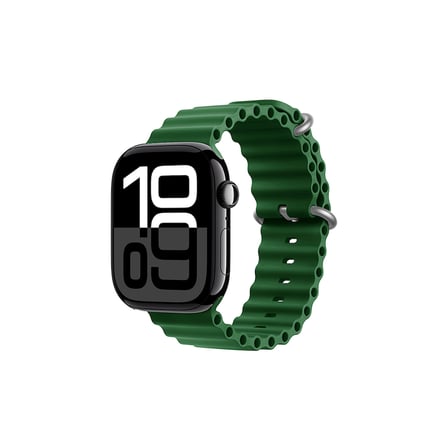 Apple Watch 42mm Uyumlu Kordon Ocean Silikon Yumuşak Esnek Metal Tokalı Zore KRD-75 Kayış