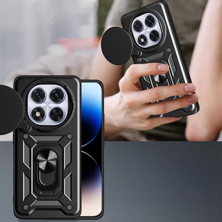 Xiaomi Redmi Note 14 Pro Plus Uyumlu Kılıf Magnetik Standlı Kamera Korumalı Zore Sürgülü Vega Kapak
