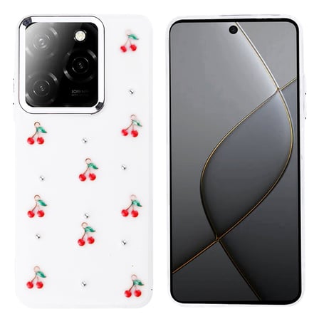 Infinix Hot 40 Uyumlu Kılıf Airbag Tasarımlı Simli Şeffaf Zore Kutup Kapak