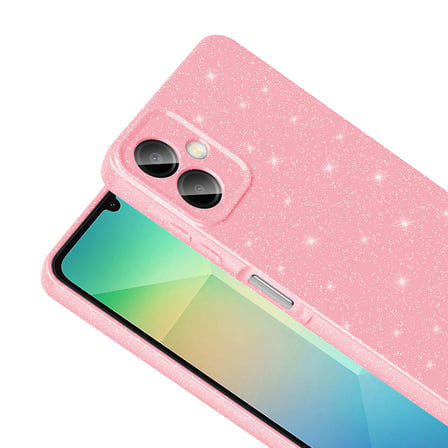 Samsung Galaxy A06 Uyumlu Kılıf Kamera Korumalı Simli Lüks Zore Koton Kapak