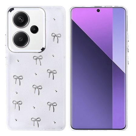 Xiaomi Redmi Note 13 Pro Plus 5G Uyumlu Kılıf Airbag Tasarımlı Simli Şeffaf Zore Kutup Kapak