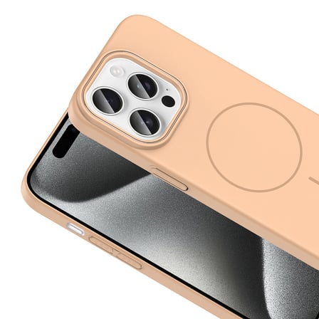 Apple iPhone 15 Pro Max Uyumlu Kılıf M-safe Şarj Özellikli Zore Ruby Sert Kapak