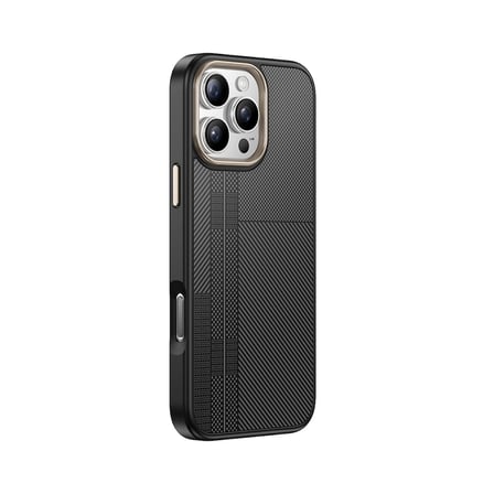 Apple iPhone 16 Pro Uyumlu Kılıf M-safe Şarj Özellikli Karbon Fiber Görünümlü Zore Antina Kapak