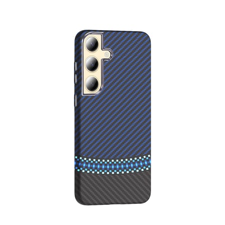 Samsung Galaxy S24 Plus Uyumlu Kılıf M-safe Şarj Özellikli Karbon Fiber Görünümlü Zore Gros Kapak