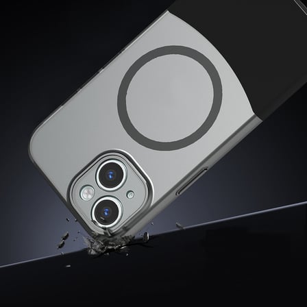 Apple iPhone 15 Uyumlu Kılıf M-Safe Şarj Özellikli Mıknatıslı Zore Duble Kapak