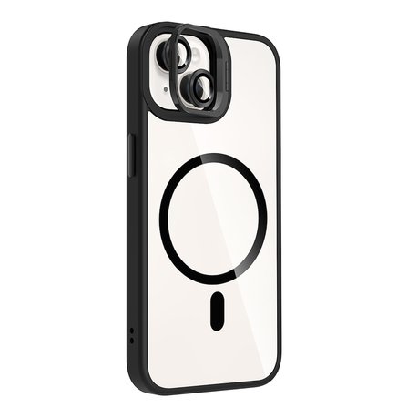 Apple iPhone 13 Uyumlu Kılıf Standlı ve Kamera Lens Hediyeli M-Safe Şarj Özellikli Zore Etro Kapak