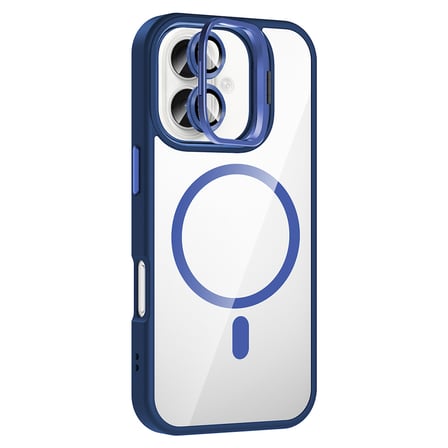 Apple iPhone 16 Uyumlu Kılıf Standlı ve Kamera Lens Hediyeli M-Safe Şarj Özellikli Zore Etro Kapak